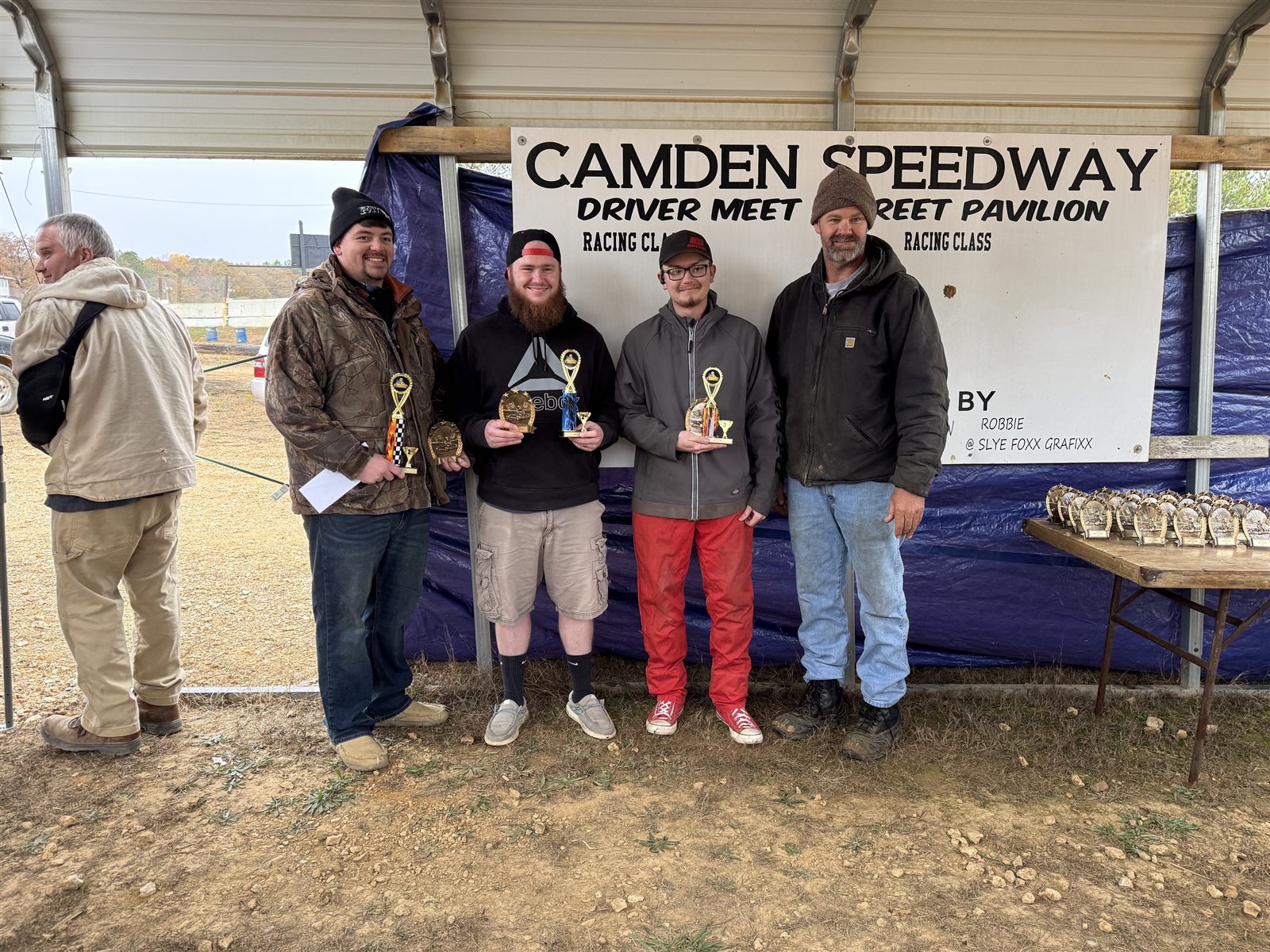 Drivers with their 2025 Camden Kart Racing trophies