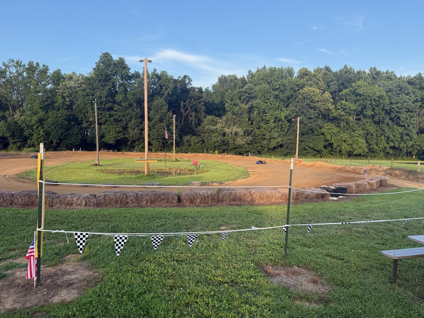 The Adjoining Hearts Raceway dirt oval in Woodlawn, TN during the day